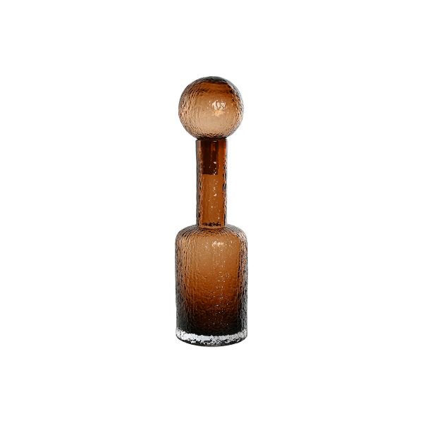 Vase Home ESPRIT Brown Crystal Modern 12,5 X 12,5 X 43,5 cm For Discount