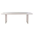 Dining Table Home ESPRIT White Mango wood 218 x 100 x 76 cm Discount