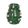 Vase White Green Ceramic 24,7 x 24,7 x 34 cm For Cheap