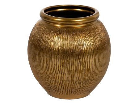 Vase Golden Ceramic 34 x 34 x 50 cm For Cheap