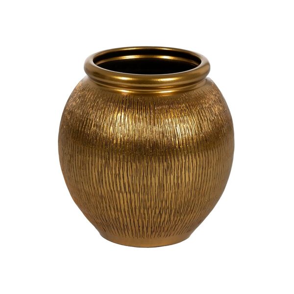 Vase Golden Ceramic 34 x 34 x 50 cm For Cheap