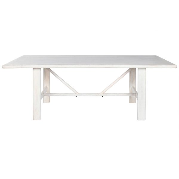 Dining Table Home ESPRIT White Mango wood 213,4 x 96,5 x 76,2 cm For Discount