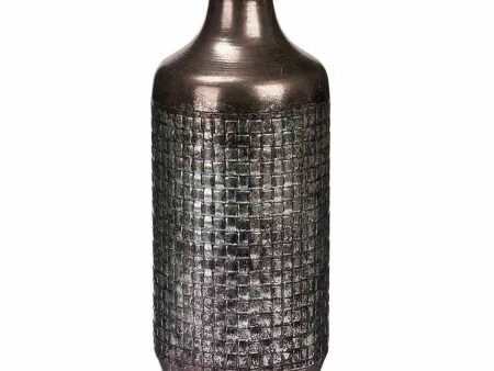 Vase Silver Metal 16 x 42 x 16 cm (4 Units) With relief Fashion