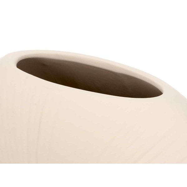 Vase Beige Ceramic 29 x 26 x 11 cm (4 Units) Circular Cheap