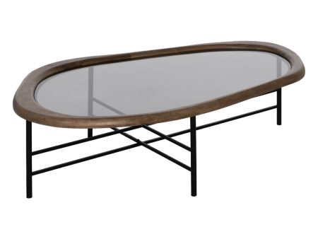 Centre Table Black Natural 120 x 69 x 33 cm Fashion