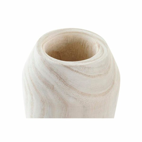 Vase DKD Home Decor Brown Paolownia wood Natural 11 x 11 x 22 cm Hot on Sale