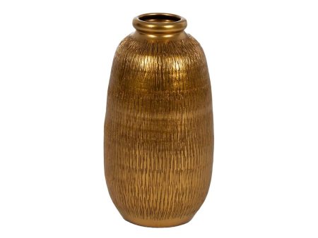 Vase Golden Ceramic 23 x 23 x 40 cm Fashion